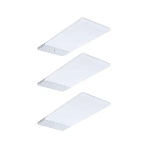 Lot de 3 éclairages LED sous meuble PAULMANN BREDO argent