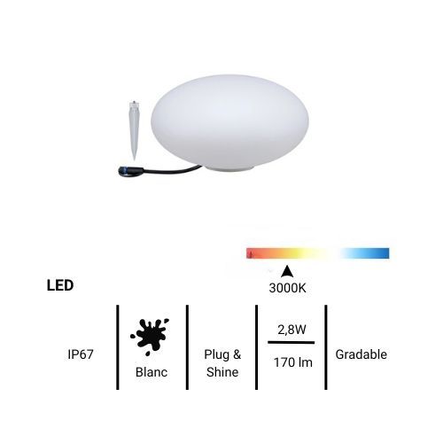 Fiche technique Luminaire extérieur Paulmann Plug&Shine réf. 94176
