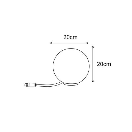 Dimensions luminaire extérieur Paulmann réf. 94177