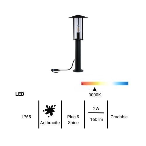 fiche technique borne d'éclairage extérieure LED Paulmann 94322