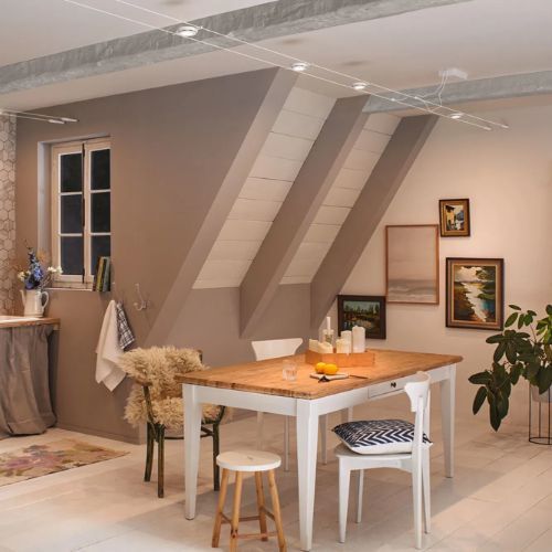 système sur câbles spot LED Corduo Paulmann - photo ambiance intérieur