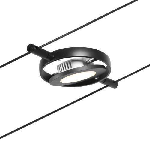Spot LED sur câbles Paulmann CORDUO ROUNDMAC noir