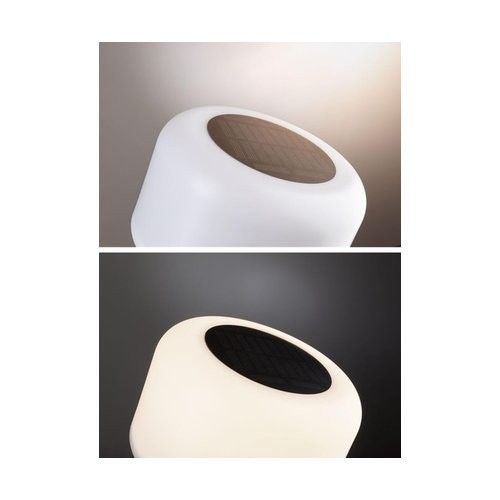 luminaire rechargeable solaire Paulmann Bartja coloris blanc gradable