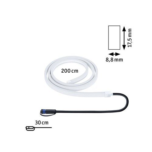 Ruban LED Paulmann Plug and Shine - schéma avec dimensions