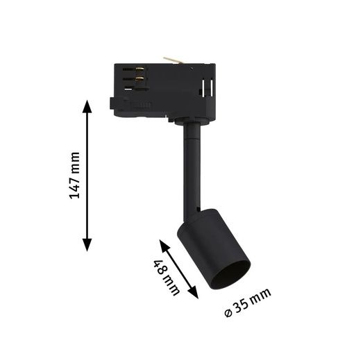 Dimensions spot sur rail Paulmann Prorail3 noir