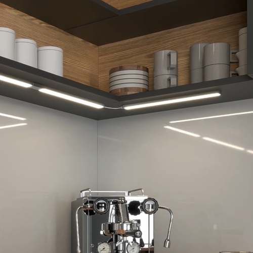 Lot de 2 réglettes LED sous meuble avec interrupteur PAULMANN Inline 4W 350lm 3000K blanc 35cm idéal pour une cuisine