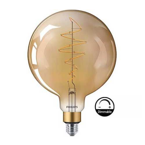 PHILIPS Vintage Ampoule LED filament dimmable E27 230V 7W(=40W) 470lm 1800K LEDbulb Giant globe - 313781
