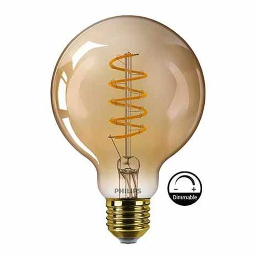 PHILIPS Vintage Ampoule LED filament dimmable E27 230V 4W(=25W) 250lm 2000K globe or - 315471