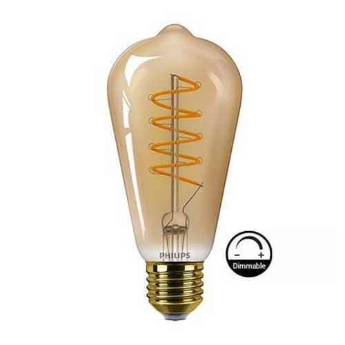 PHILIPS Vintage Ampoule LED filament dimmable E27 230V 4W(=25W) 250lm 2000K LEDbulb Edison or - 315532