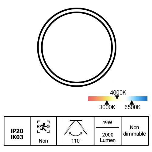 Downlight LED Philips DN065B 19W - fiche technique