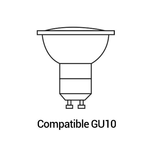 Support de spot rond fixe 90mm compatible GU10