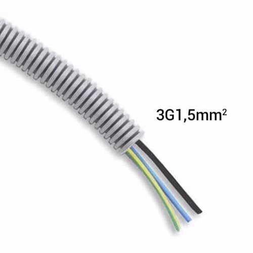 Gaine électrique ICTA préfilée 3G1.5 N/B/VJ D16 PROFIFLEX