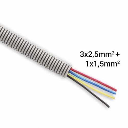Gaine électrique ICTA préfilée 3x2.5 + 1x1.5 R/B/VJ/N D20 PROFIFLEX