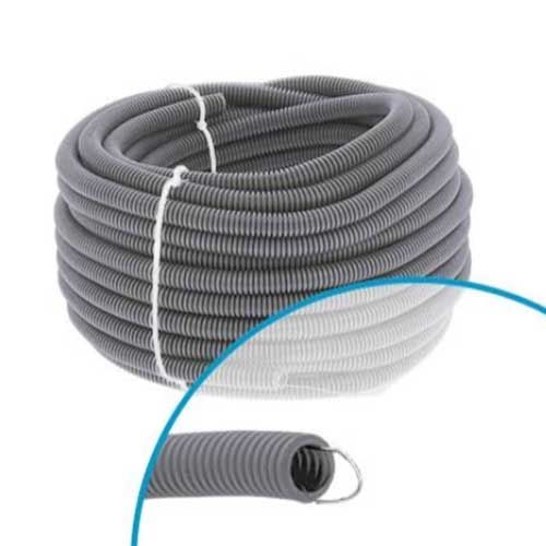 Gaine électrique grise ICTA D16 avec tire-fil PROFIFLEX - Couronne de 25m