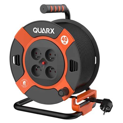 Enrouleur électrique de bricolage 40m de la marque Quarx avec câble H05VV-F 3G1,5mm²