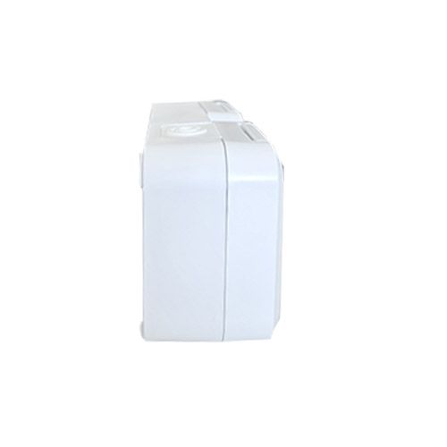 Double prise de courant étanche Quarx Aquapro coloris blanc - vue de côté