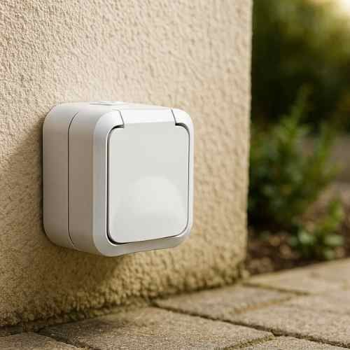Prise 2P+T étanche Quarx Aquapro coloris blanc idéale pour l'extérieur