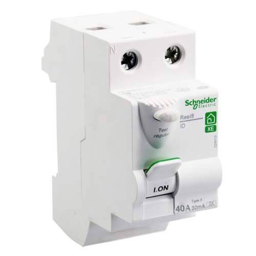 SCHNEIDER Resi9 XE Interrupteur différentiel 40A - 30mA type A 230V bouton on