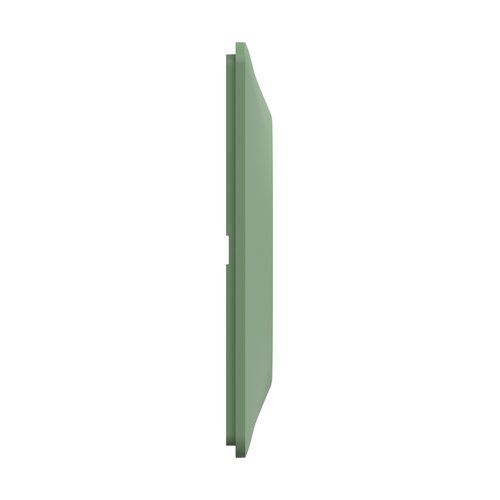 plaque de finition 1 poste Schneider Ovalis couleur vert forêt - vue de côté