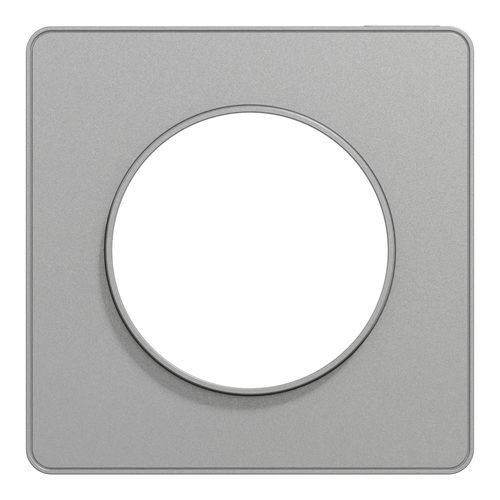 plaque 1 poste aluminium Schneider Odace Touch