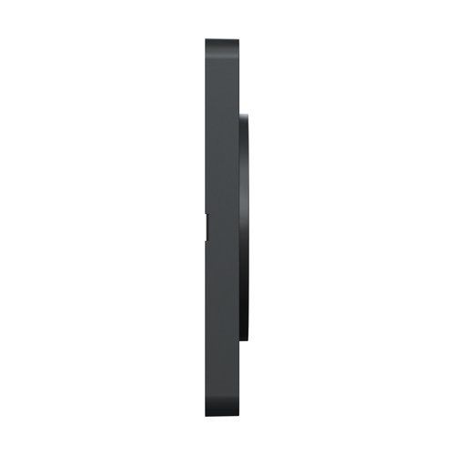 plaque 1 poste Schneider Odace Touch aluminium brossé avec liseré anthracite - vue de face