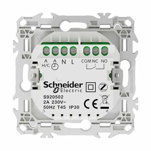 thermostat connecté Schneider Wiser Odace blanc - vue de dos