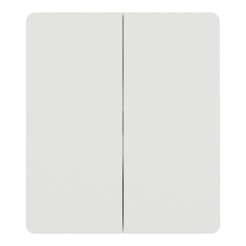 enjoliveur/plaque blanc pour interrupteur double Schneider Odace - vue de face