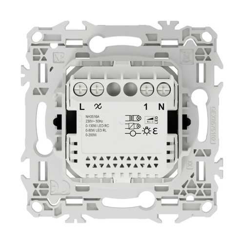 variateur rotatif Schneider Wiser Odace noir mat - vue de dos