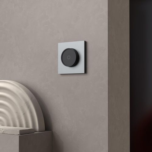 variateur rotatif Schneider Wiser Odace noir mat - photo ambiance intérieur