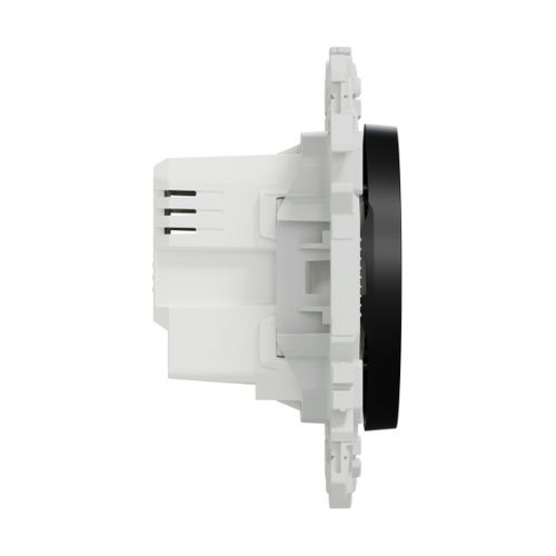 interrupteur poussoir Schneider Wiser Odace noir mat - vue de côté