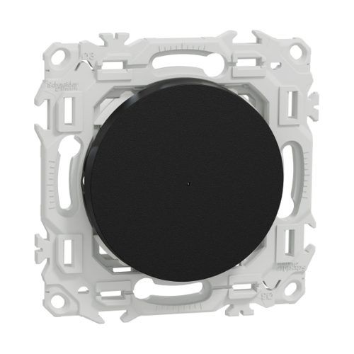 interrupteur poussoir Schneider Wiser Odace noir mat
