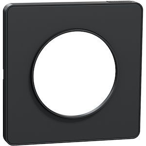 plaque 1 poste Schneider Odace Touch coloris anthracite