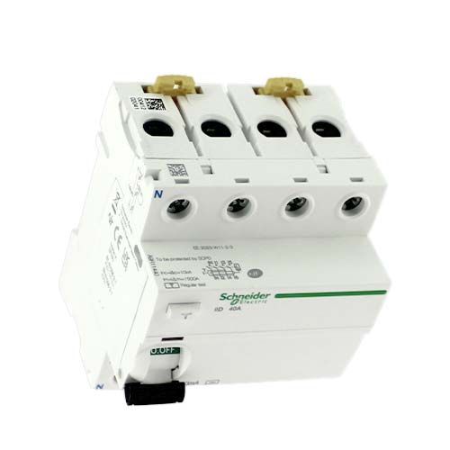 SCHNEIDER Acti9 iID Interrupteur différentiel tétrapolaire 40A 30mA type AC 4M 400V - vue de dessus