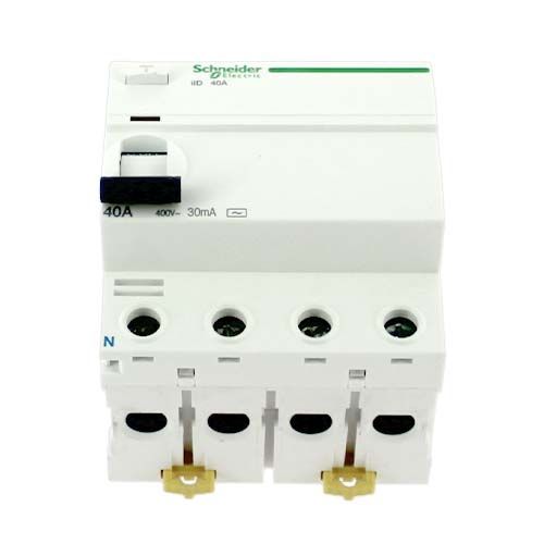 SCHNEIDER Acti9 iID Interrupteur différentiel tétrapolaire 40A 30mA type AC 4M 400V - vue de dessous