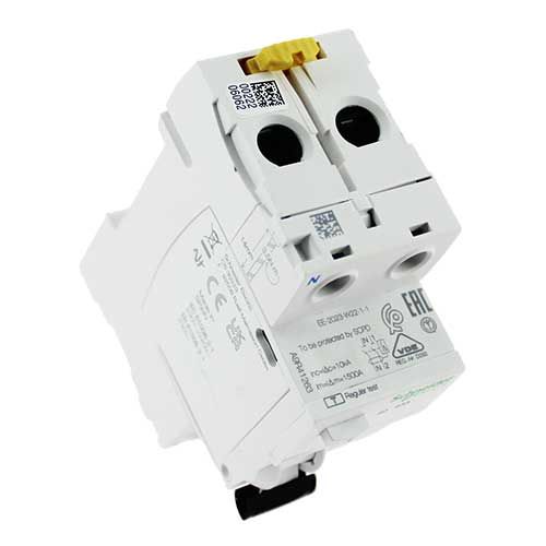 Interrupteur différentiel SCHNEIDER ACTI9 iID 2P 63A 30mA type AC iIG40 - vue de dessus