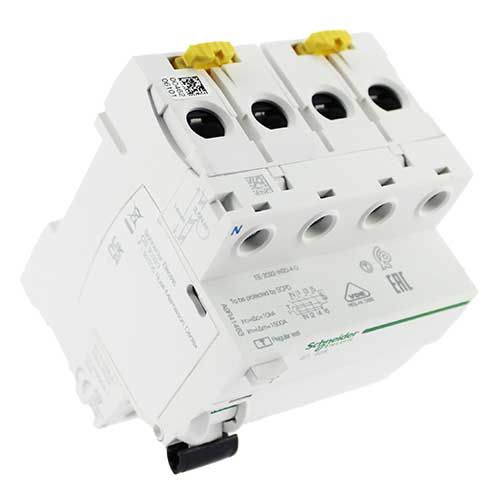 SCHNEIDER Acti9 Interrupteur différentiel iID 4P 63A 30mA type AC - vue de dessus