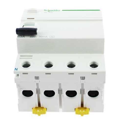 SCHNEIDER Acti9 Interrupteur différentiel iID 4P 63A 30mA type AC - vue de dessous