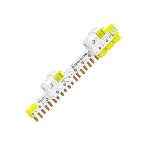 SCHNEIDER Acti9 iDT40 Peigne de répartition 1P+N 63A 12 modules avec connecteur - A9XPP612