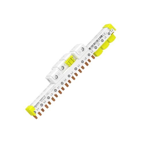 SCHNEIDER Acti9 iDT40 Peigne de répartition 3P+N 63A 12 modules avec connecteur - A9XPP712