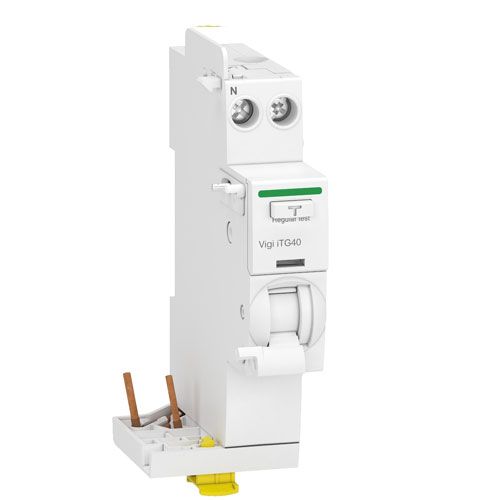 SCHNEIDER Acti9 iTG40 Bloc différentiel Vigi tête de groupe Ph+N 40A 30mA type AC - A9Y12640