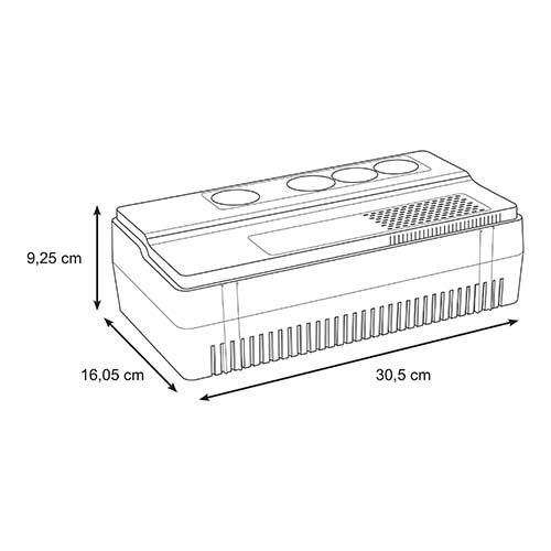 Dimensions de l'onduleur SCHNEIDER Easy UPS BVS