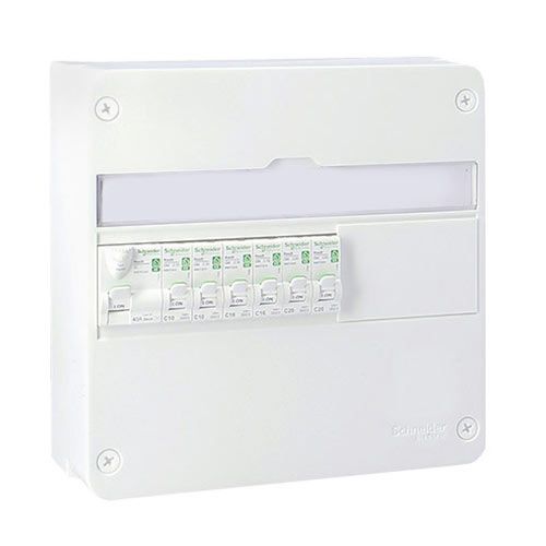 Tableau électrique précâblé auto 1 rangée 1ID 40A 6 disjoncteurs SCHNEIDER Resi9 XE