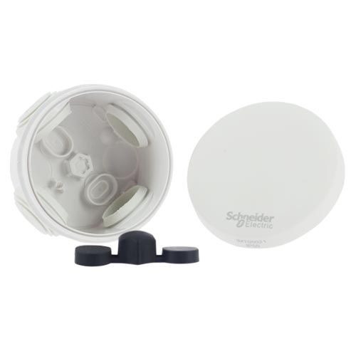 Boîte de dérivation étanche Schneider Mureva Box IP55 D60 P40 coloris blanc - vue de face