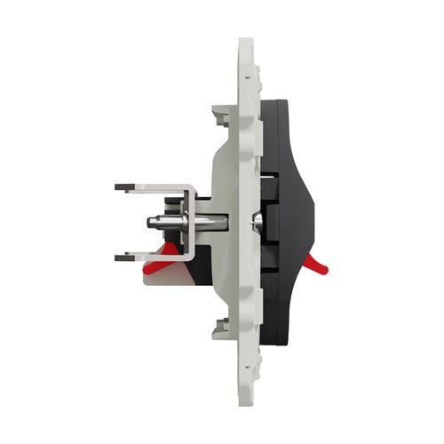 prise haut-parleur 1 sortie Schneider Odace® coloris anthracite - vue de côté