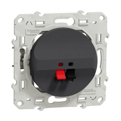 prise haut-parleur 1 sortie Schneider Odace® coloris anthracite