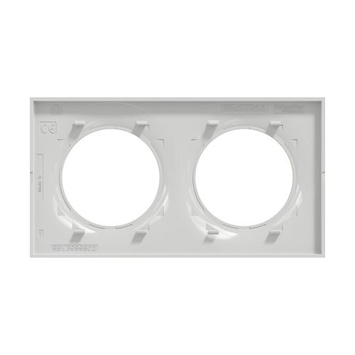 Plaque de finition 2 postes Schneider Odace Styl coloris gris pierre - vue de dos