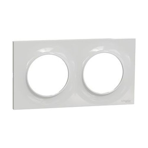 Plaque de finition 2 postes Schneider Odace Styl coloris gris pierre