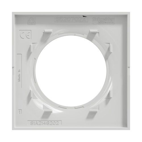 Plaque de finition 1 poste Schneider Odace Styl coloris gris pierre - vue de dos