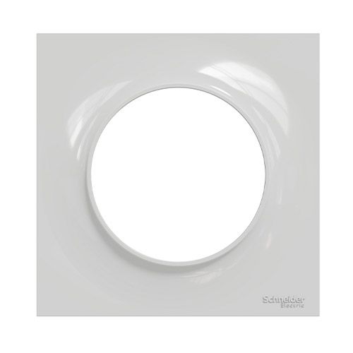 Plaque de finition 1 poste Schneider Odace Styl coloris gris pierre - vue de face