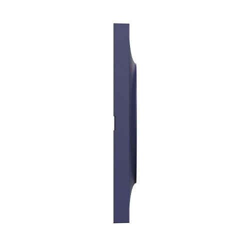 plaque 3 postes schneider odace styl bleu cobalt - vue de côté